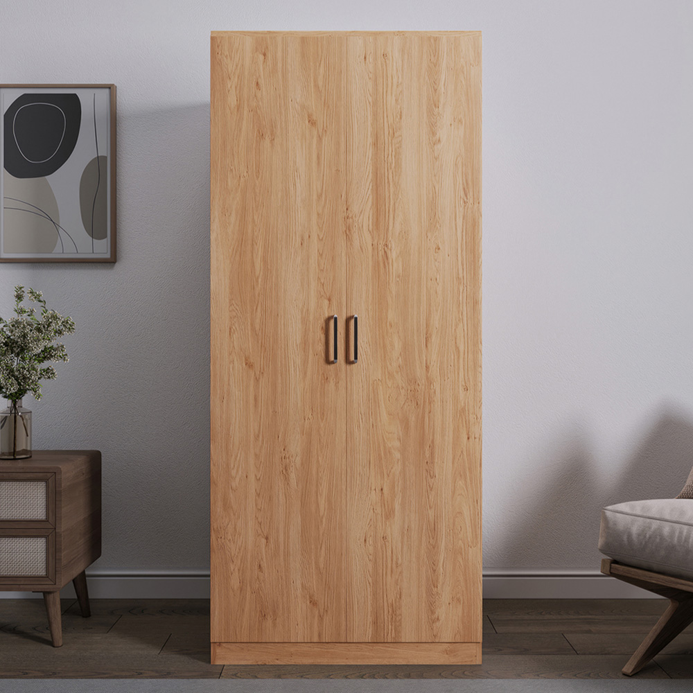 Seconique Dakota 2 Door Oak Effect Wardrobe Image 1