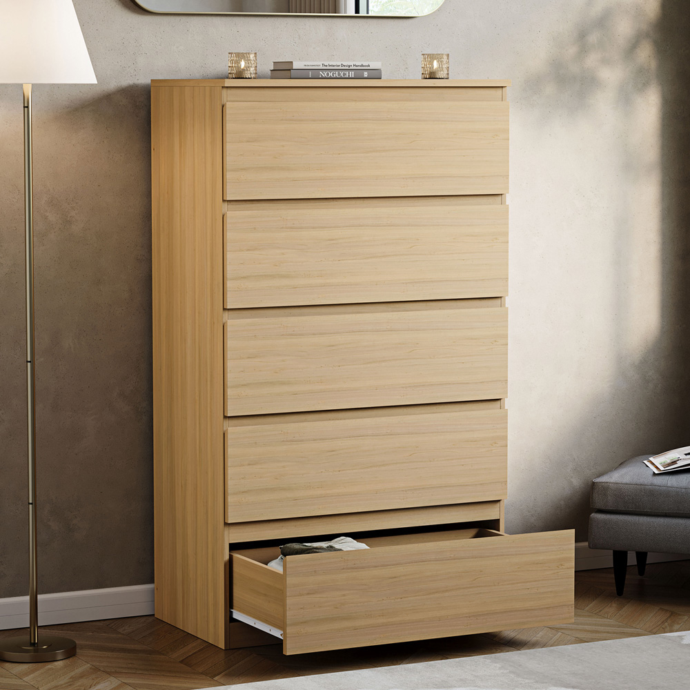 VIDA DESIGNS Denver 5 Drawer Pine Chest of Drawers Image 4