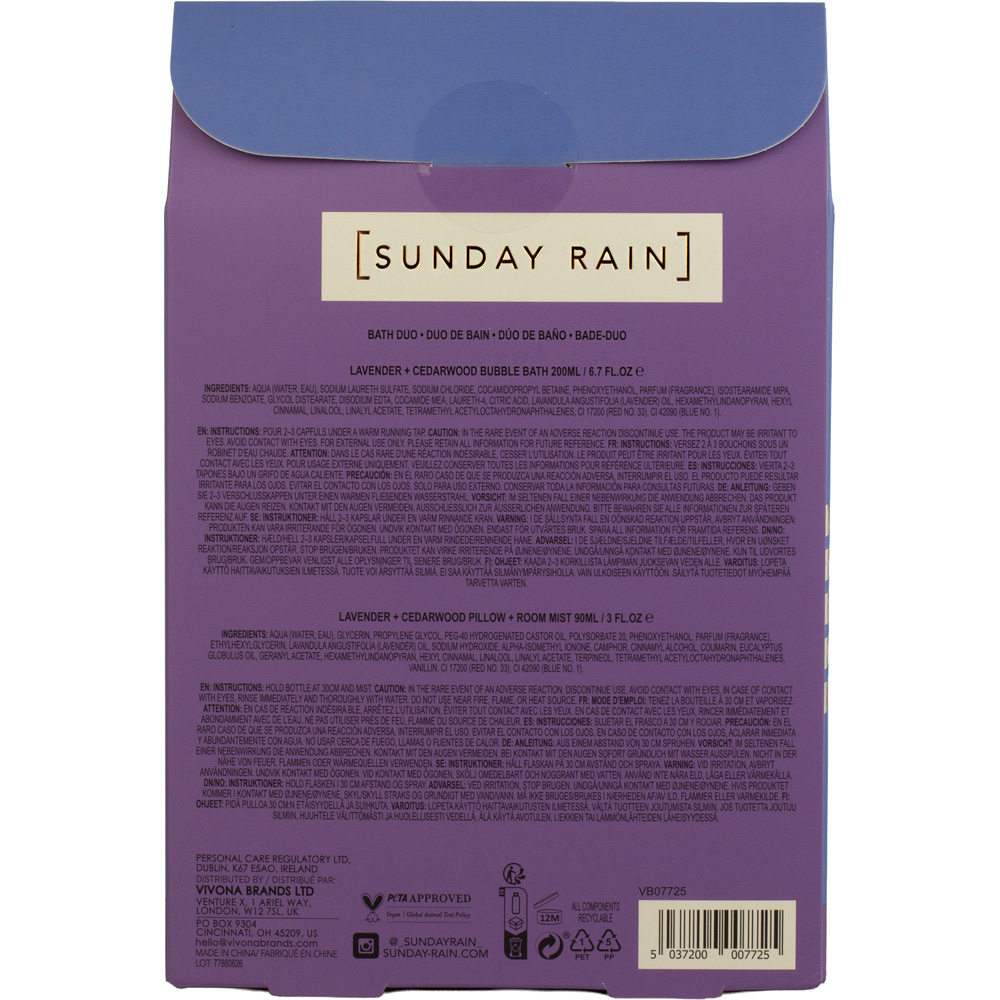 Sunday Rain Lavender and Cedarwood Sleep Duo Image 2