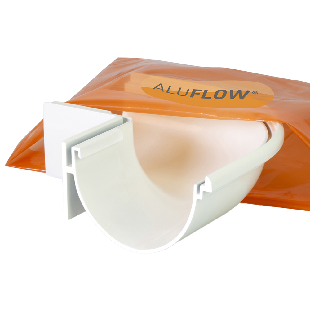 Aluflow White 90 Degrees Deep External Gutter Angle Image 1