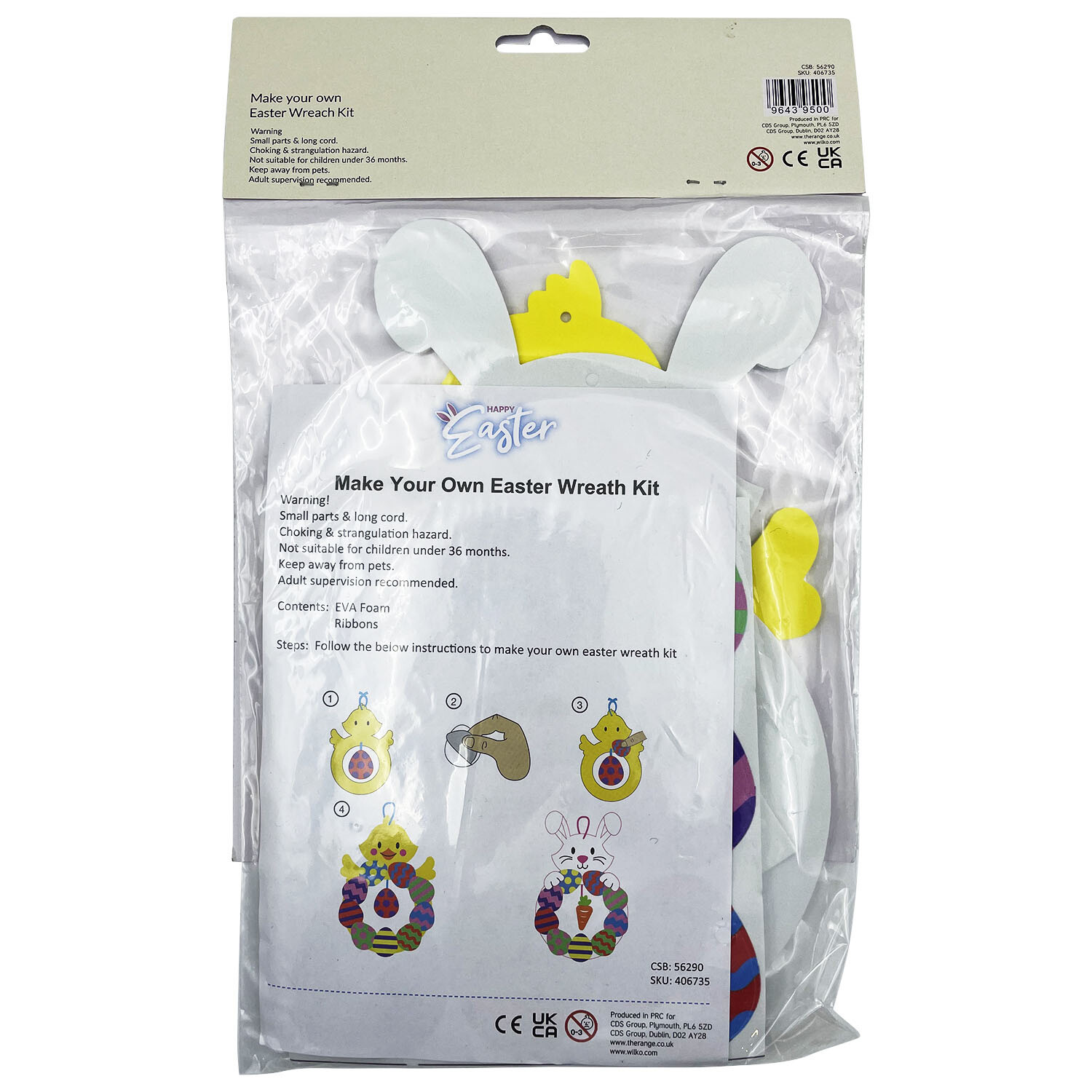 DIY Easter Wreath Kit - Multicolour Image 2