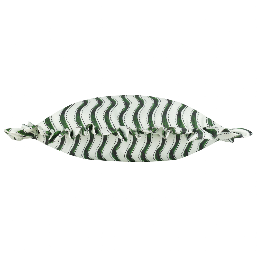 Furn Summer Solstice Green Wiggly Stripe Cushion 30 x 50cm Image 3