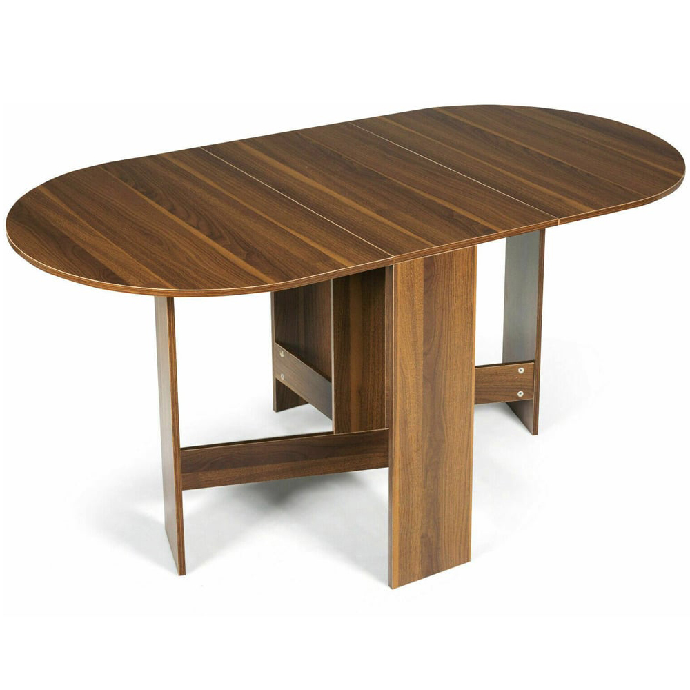 Costway Wooden Foldable Drop Leaf Table Image 2