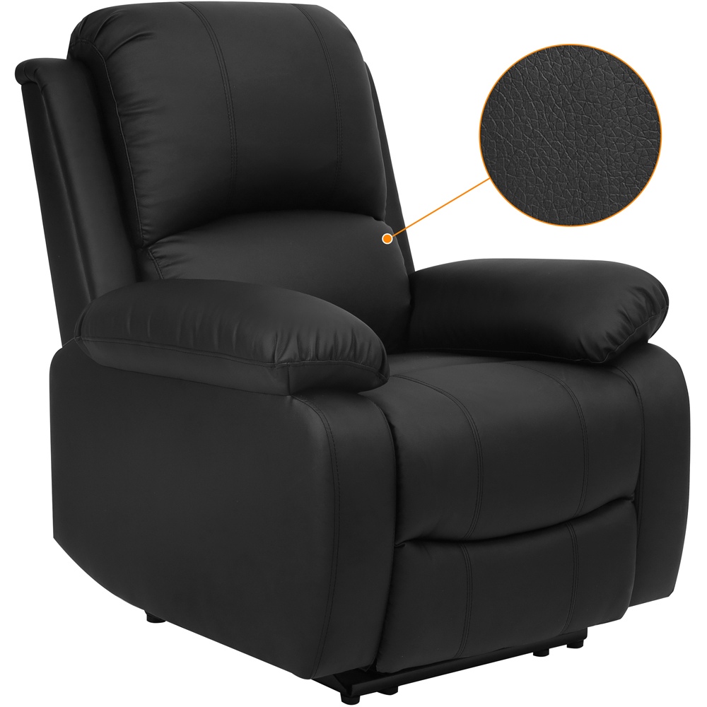 Comfy Living Black PU Leather Electric Recliner Chair Image 4