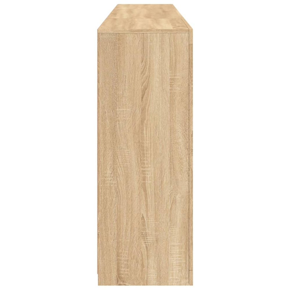 vidaXL 4 Door 12 Shelf Sonoma Oak Sideboard with LED Lights Image 7