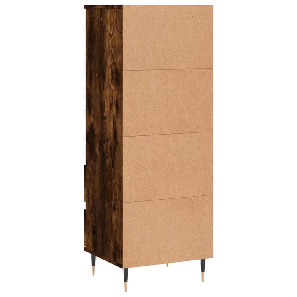 vidaXL 2 Drawer 3 Shelf Smoked Oak Highboard Image 8