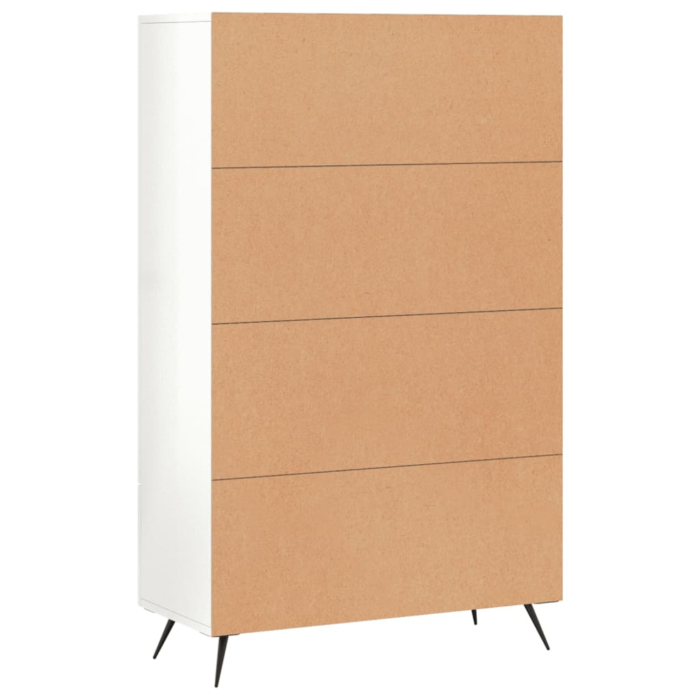 vidaXL 2 Door Single Drawer High Gloss White Highboard Image 8