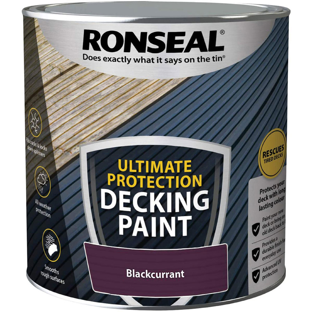 Ronseal Ultimate Protection Blackcurrant Decking Paint 2.5L Image 2
