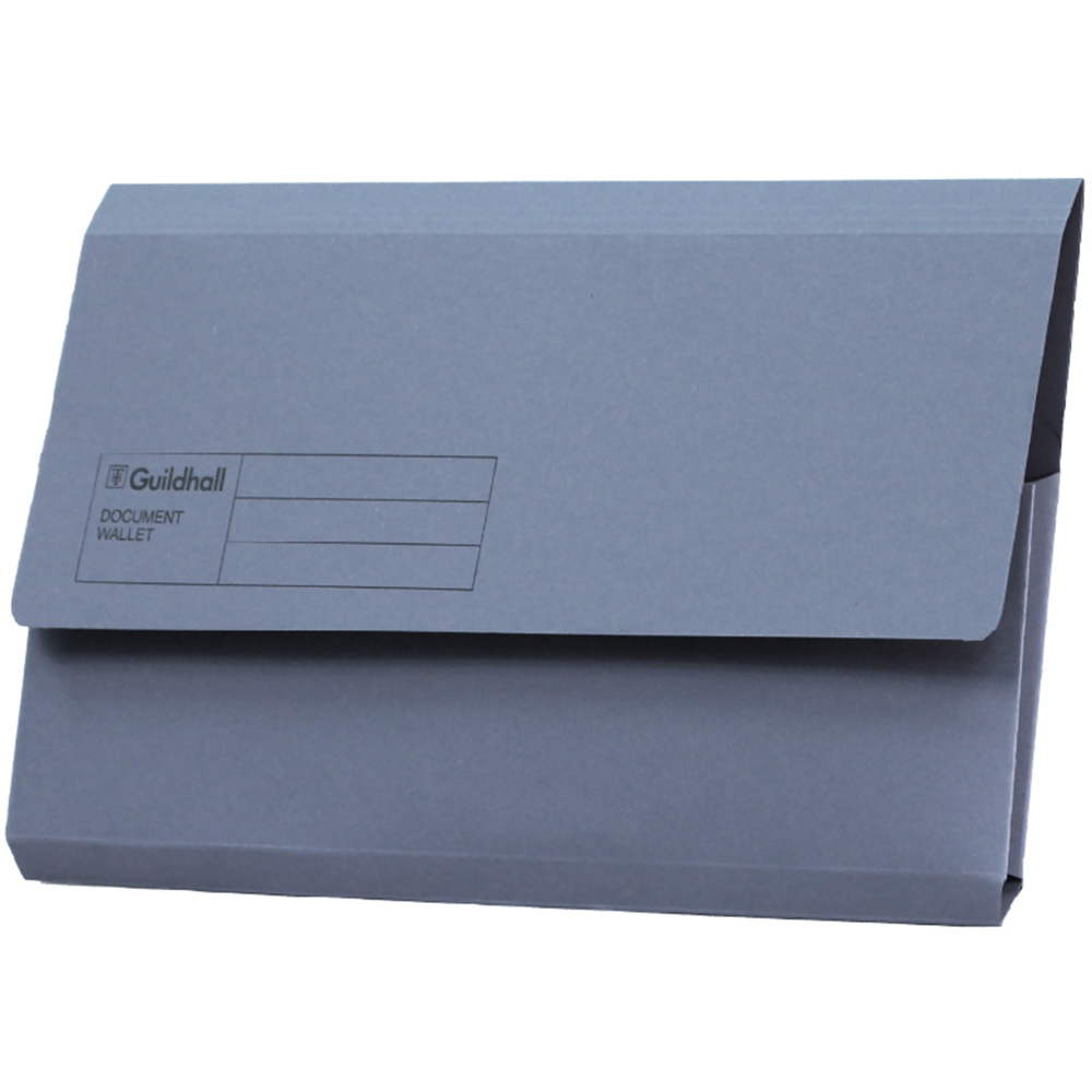 Exacompta Guildhall Blue A4+ Manilla Document Wallet 50 Pack Image 1