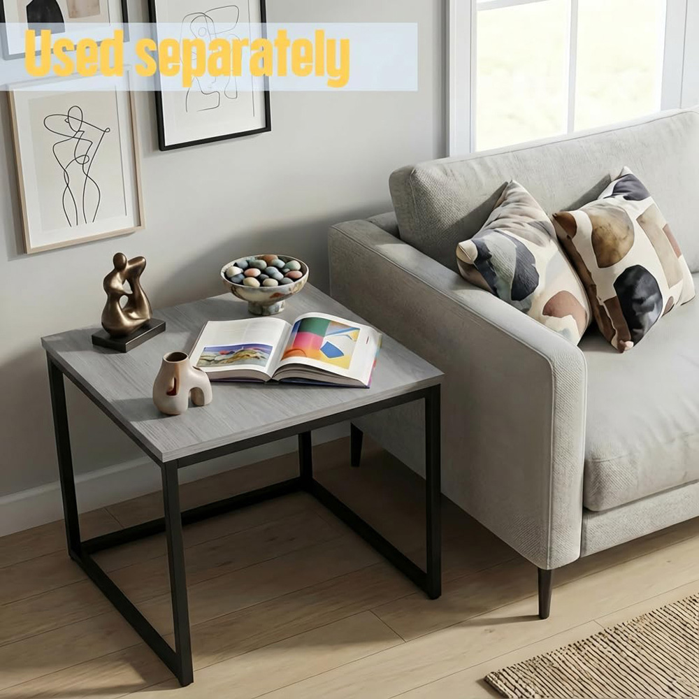 Alivio Grey Industrial Nest of Tables Set of 3 Image 6