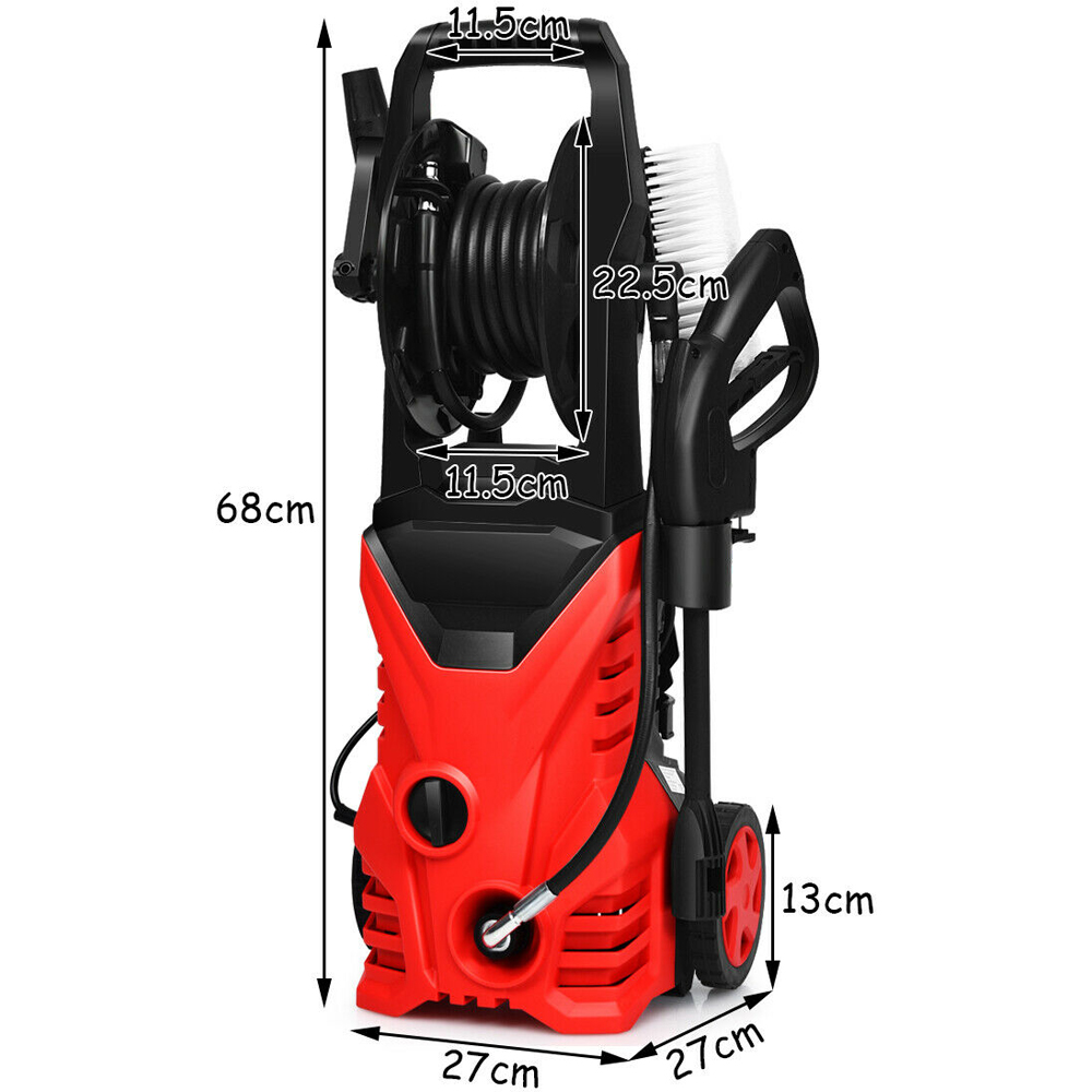 Costway EP23454GB RE 2030PSI 140 Bar Red Water Jet Washer Wilko