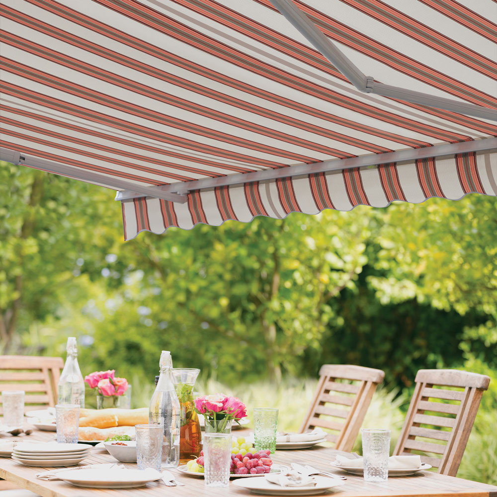 Greenhurst Kingston Striped Deluxe Easy Fit Awning 2.5m Image 2