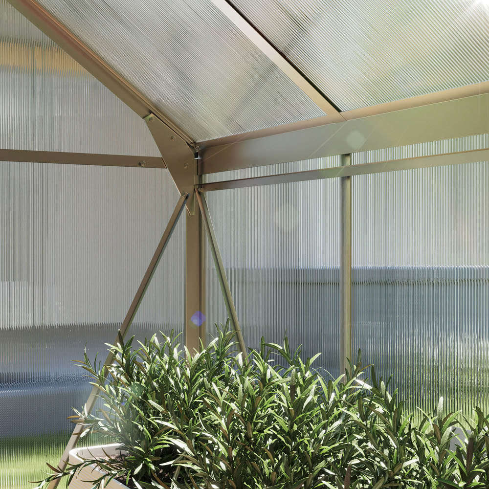 Outsunny Aluminium Polycarbonate 6 x 6ft Walk-in Greenhouse Image 4