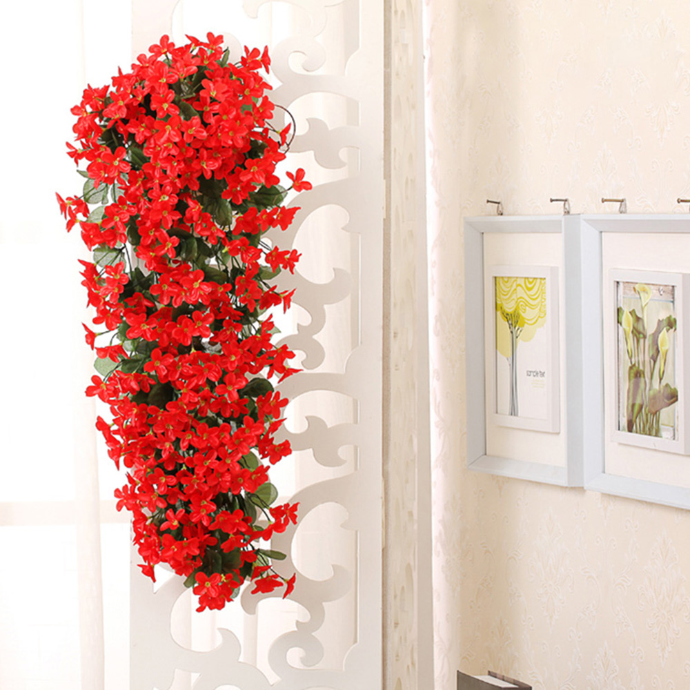 Living and Home Red Wisteria Hanging Vines 4 Pack Image 4