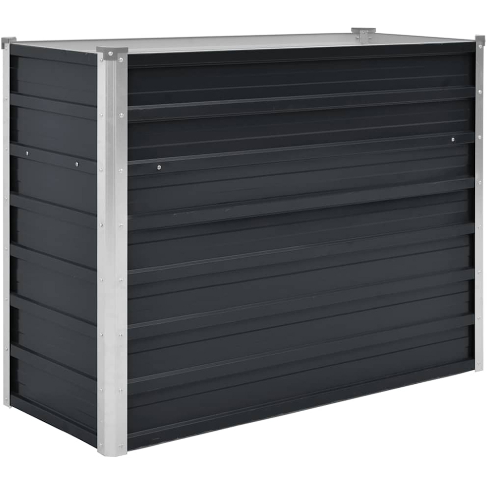 vidaXL Anthracite Galvanised Steel Raised Garden Bed 77 x 100 x 40cm Image 1