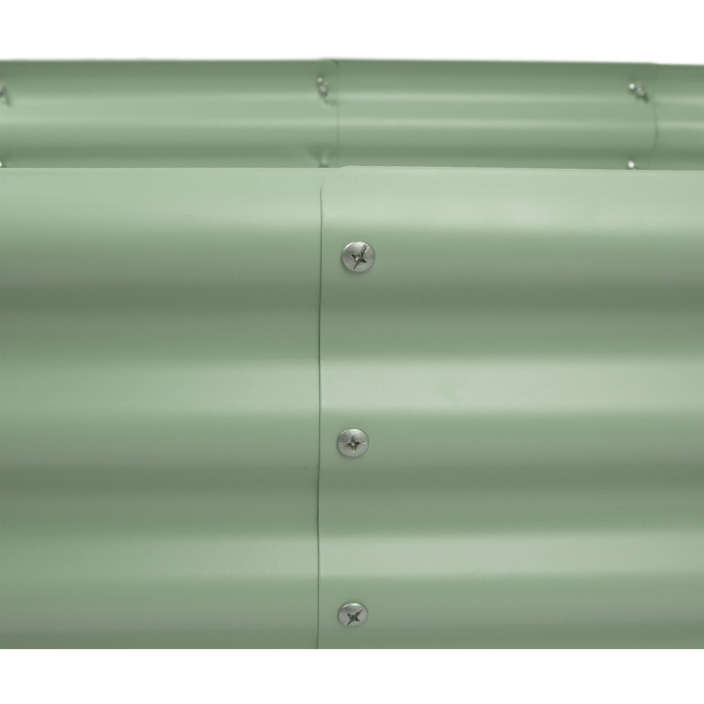 Harbour Housewares Green Galvanised Steel Raised Garden Bed Extension Panel 50cm 2 Pack Image 4