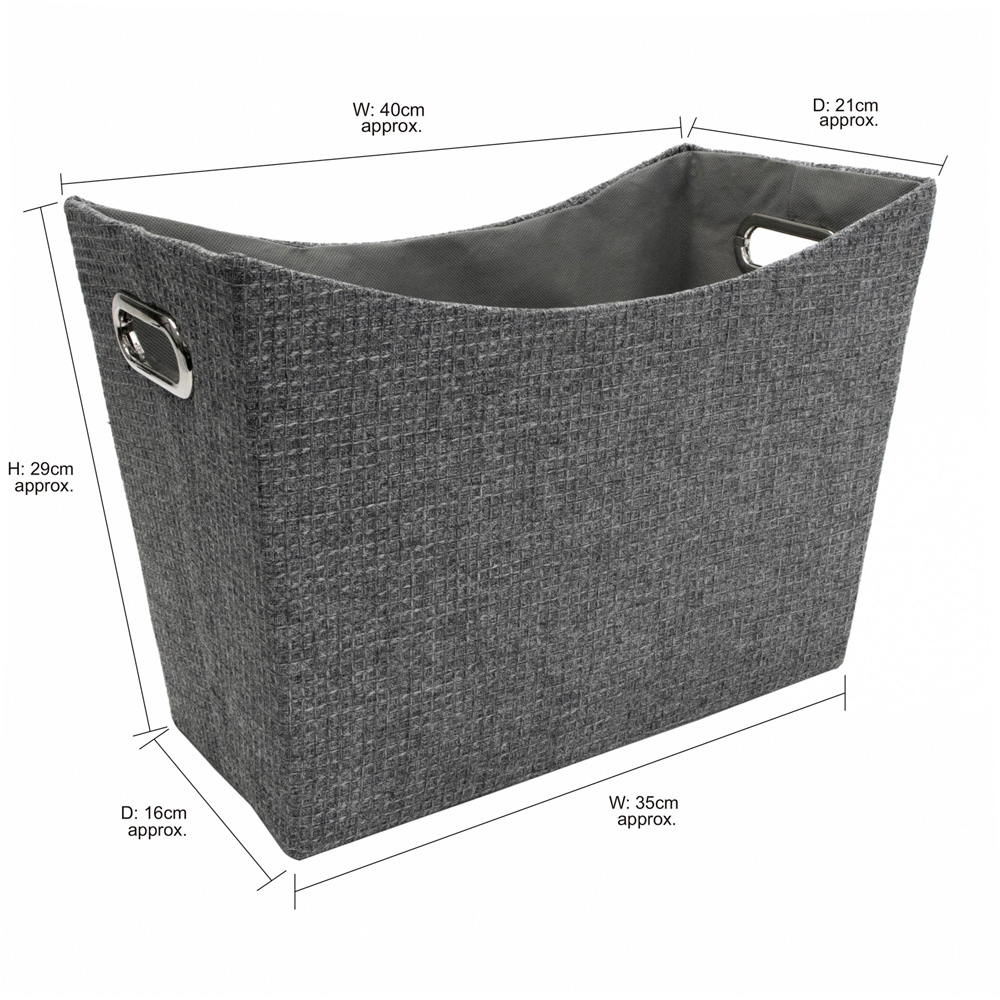 JVL Chroma Grey Magazine Storage Holder Image 9