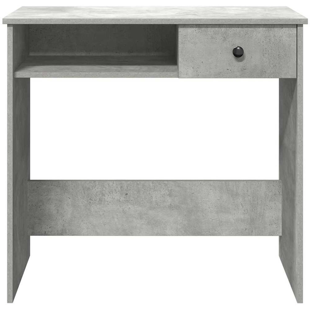 vidaXL Single Drawer Single Shelf Computer Desk Concrete Grey Image 4