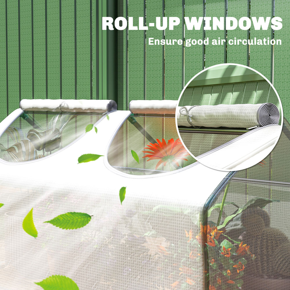 Outsunny PE Cover 3.9 x 1.9ft Greenhouse Image 5