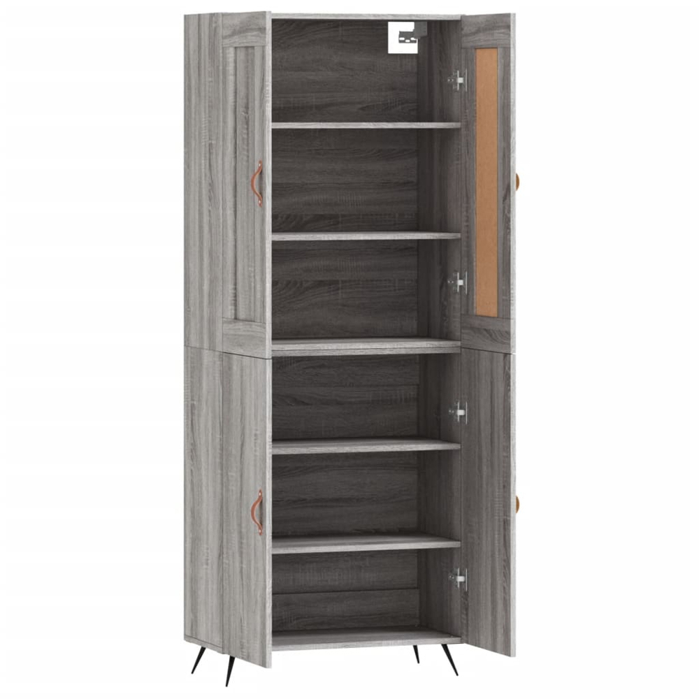 vidaXL 4 Door Grey Sonoma Highboard Image 3