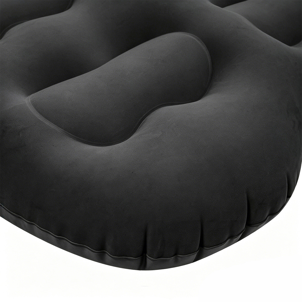 Living and Home Black Inflatable Flocked Car Air Mattress with Built-in Pump Image 3