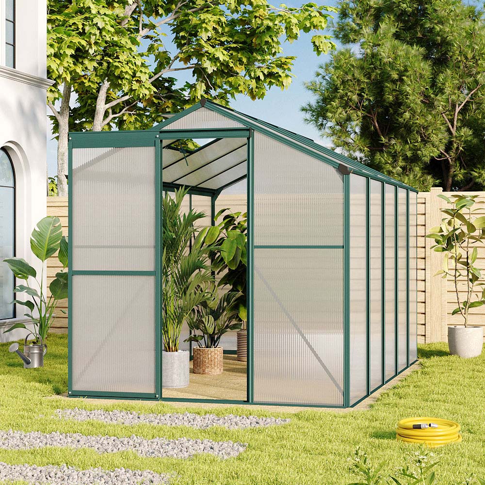 Living and Home Aluminium Frame 6 x 10ft Greenhouse Image 2