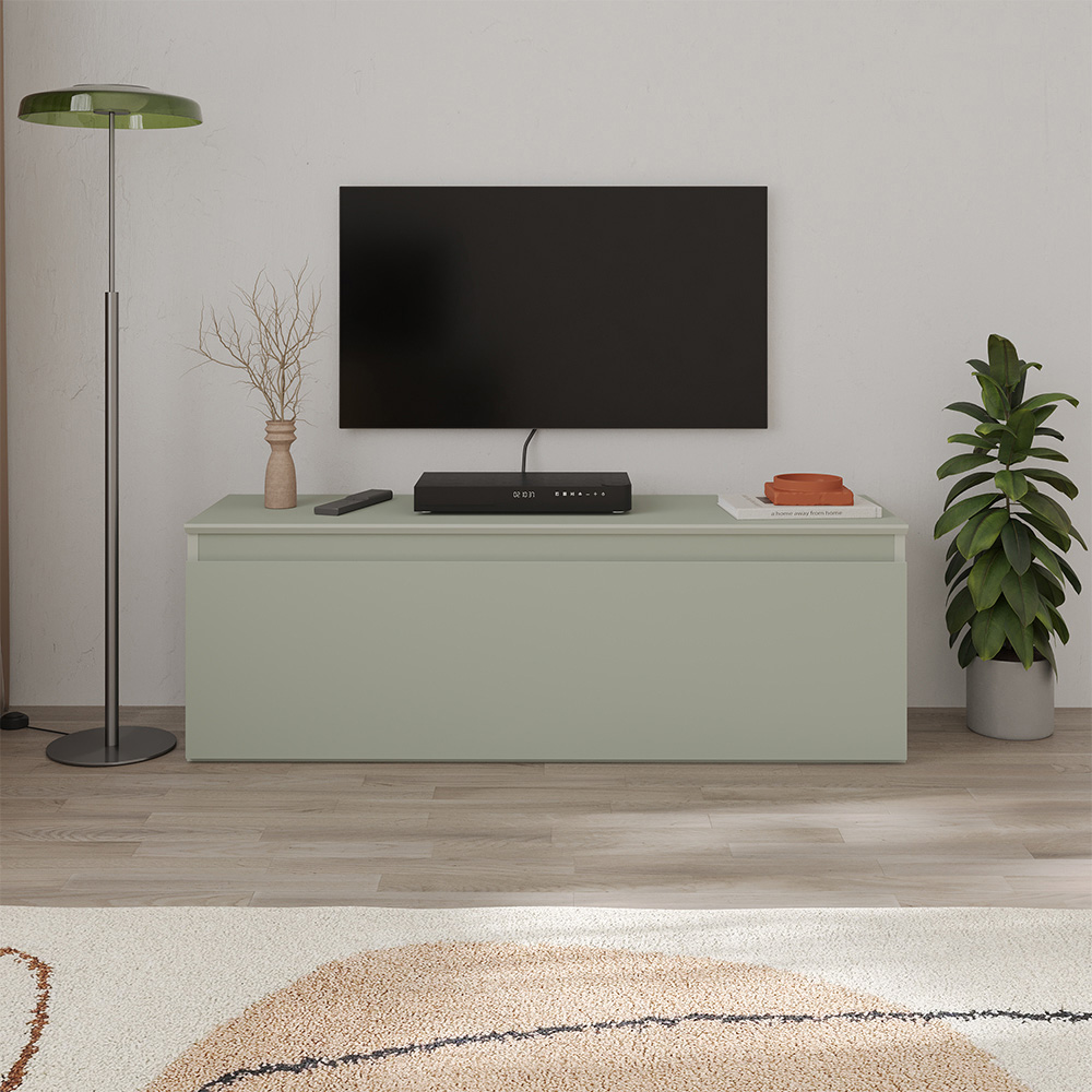 Decortie Sunset Single Door Ash Green TV Lowboard Image 5