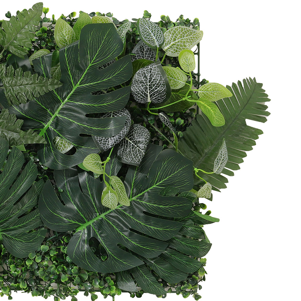 Living and Home Green Artificial Mix Plants Wall Panel 60 x 40cm Image 4