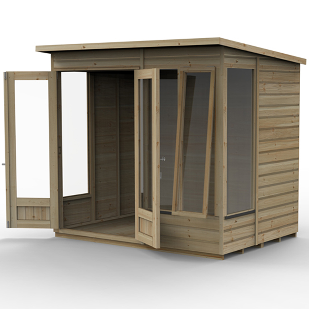 Forest Garden Beckwood 7 x 5ft Single Front Opening Pent Summerhouse Image 3