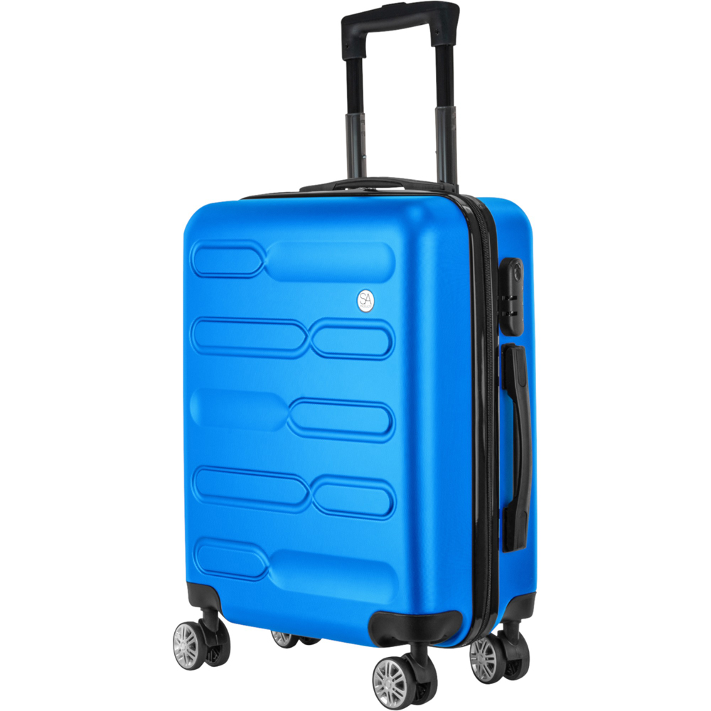 SA Products Blue Carry On Cabin Suitcase 55cm Image 1