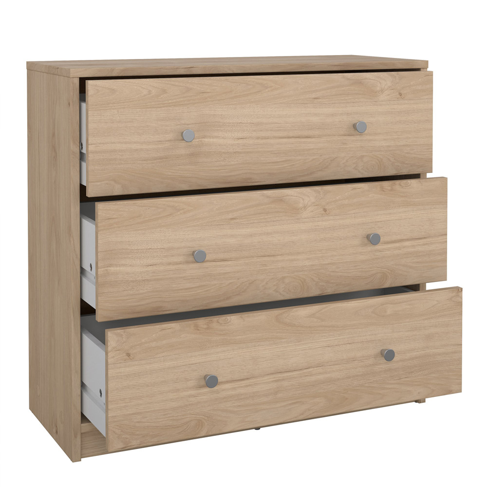 Furniture To Go May 3 Drawer Jackson Hickory Oak Chest of Drawers Image 4