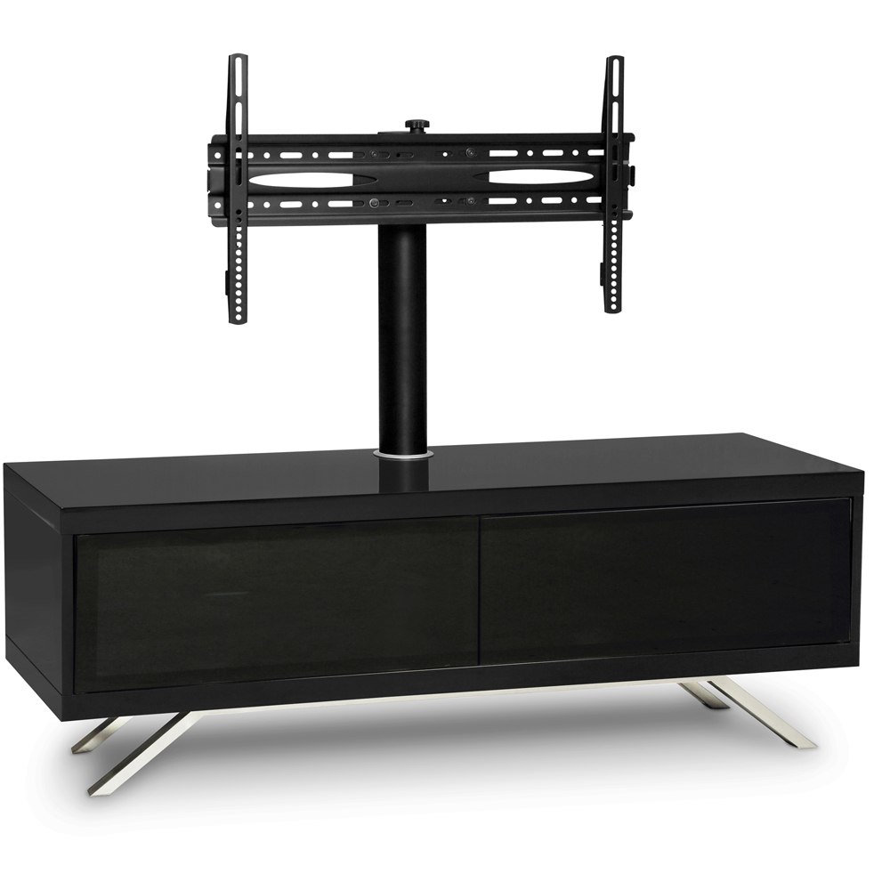 MDA Designs Tucana 1200 Hybrid 2 Drawer Black Complete TV Cabinet Image 6