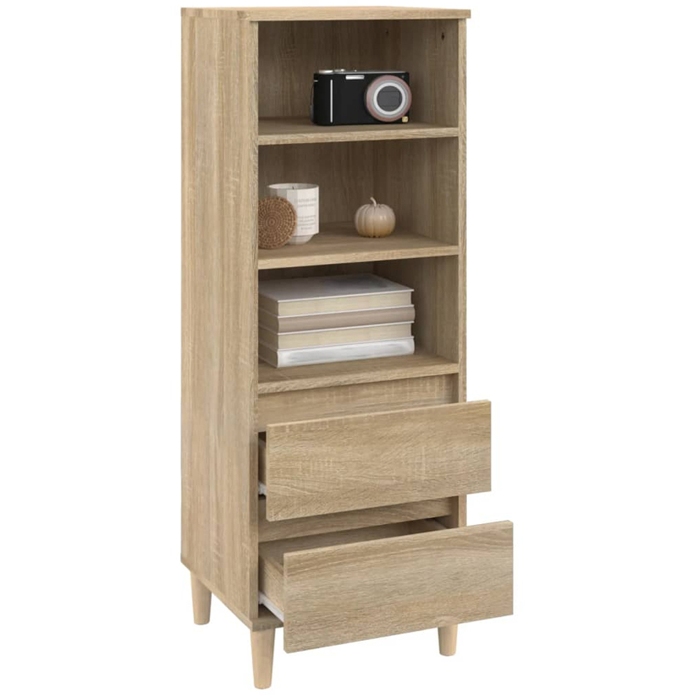 vidaXL 2 Drawer 3 Shelf Sonoma Oak Highboard Image 6