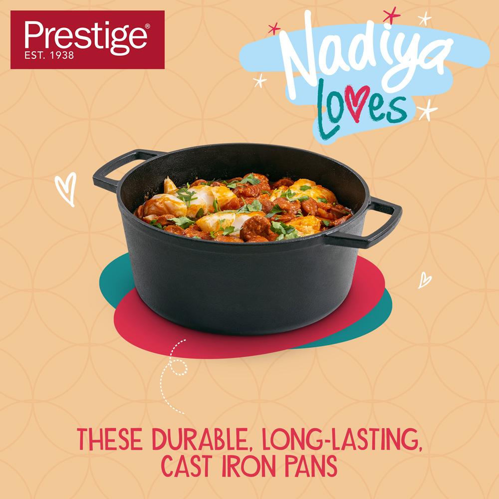 Nadiya x Prestige 4.5L Cast Iron Casserole Image 2