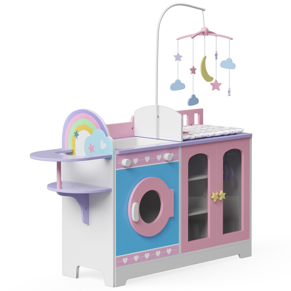 Teamson Kids Olivia's Little World Classic 6-in-1 Pink and Purple Baby Doll Changing Station Image 3