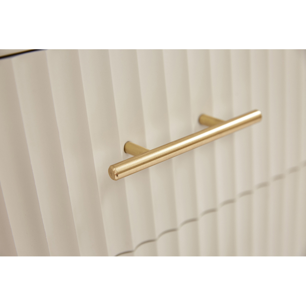Palau 2 Drawer White Bedside Table Image 6