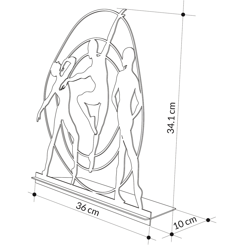 Decortie Black Metal Modern Pose Home Decoration Ornament Image 6