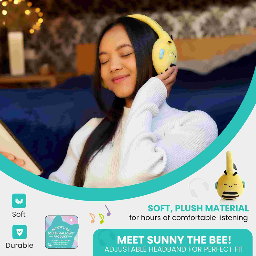 Lazerbuilt Squishmallows Sunny Plush Bluetooth Headphones Image 5