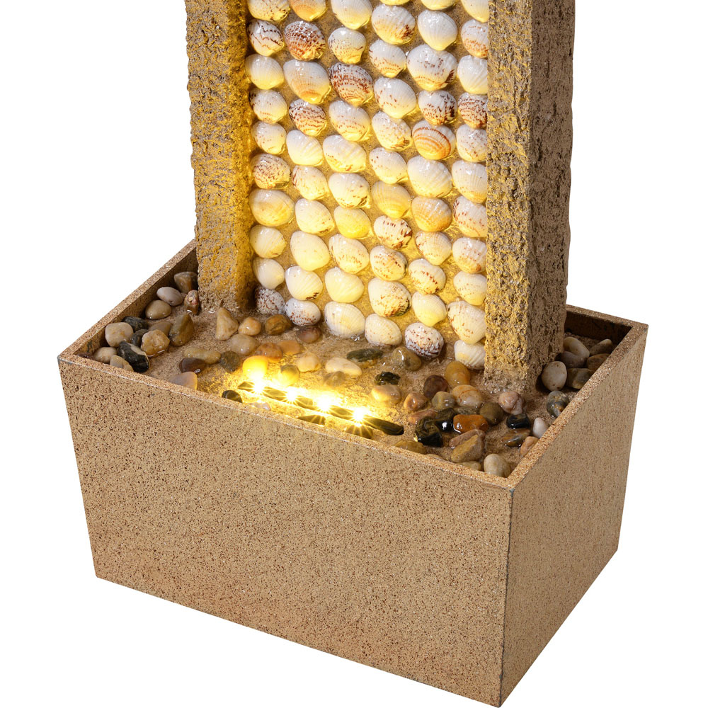 Teamson Home Brown Seashells Water Outdoor Fountain 36 inch Image 4