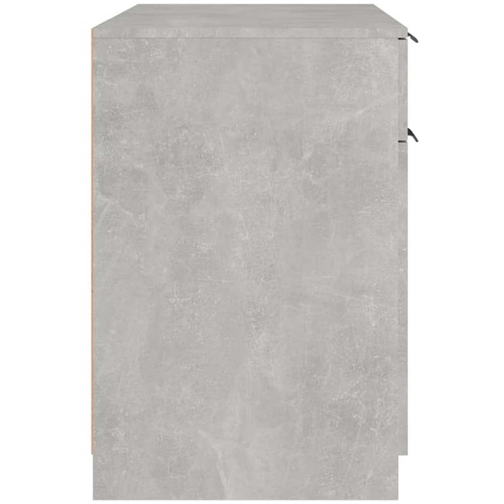 vidaXL Single Door Single Drawer Computer Desk Concrete Grey Image 5