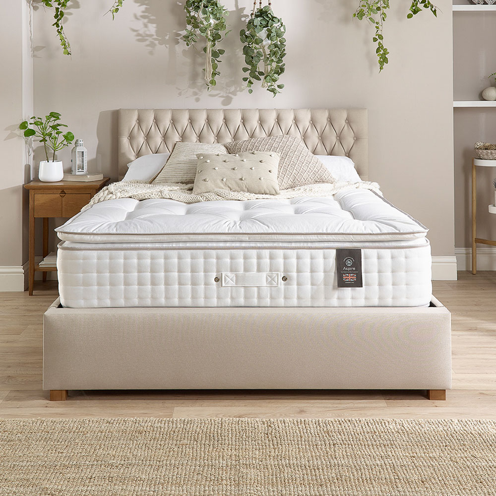 Aspire King Size Natural Pillow Top Micro Spring Pocket Mattress Image 3