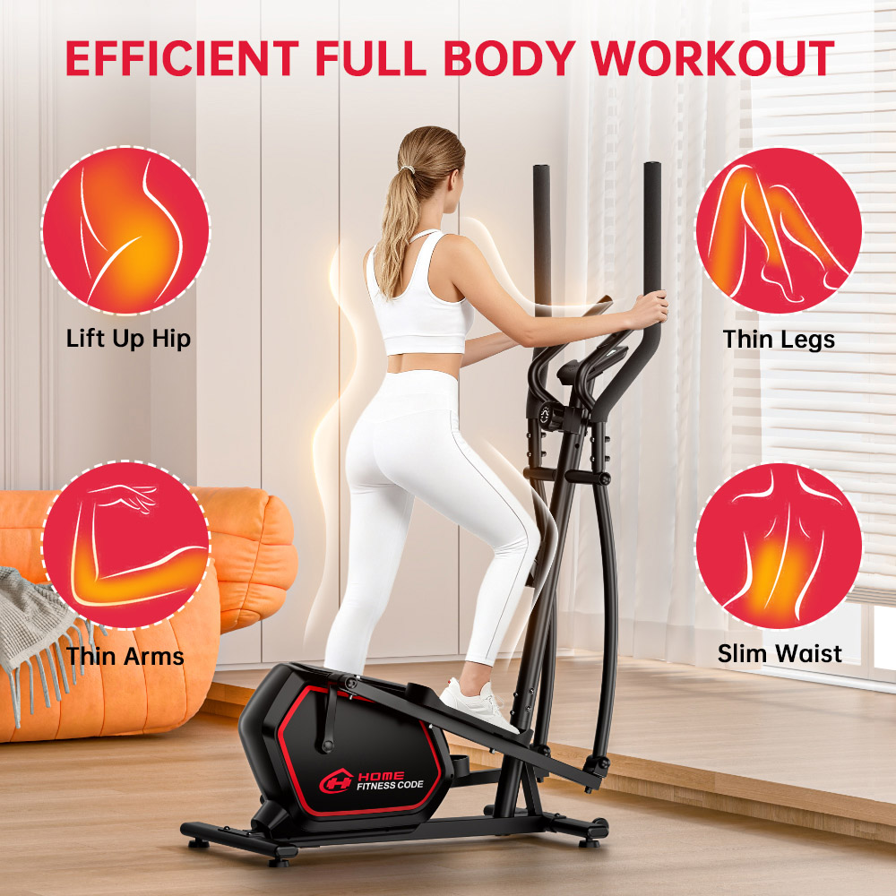 Rattrix E200 Black 16-Level Magnetic Resistance Elliptical Machine Image 4