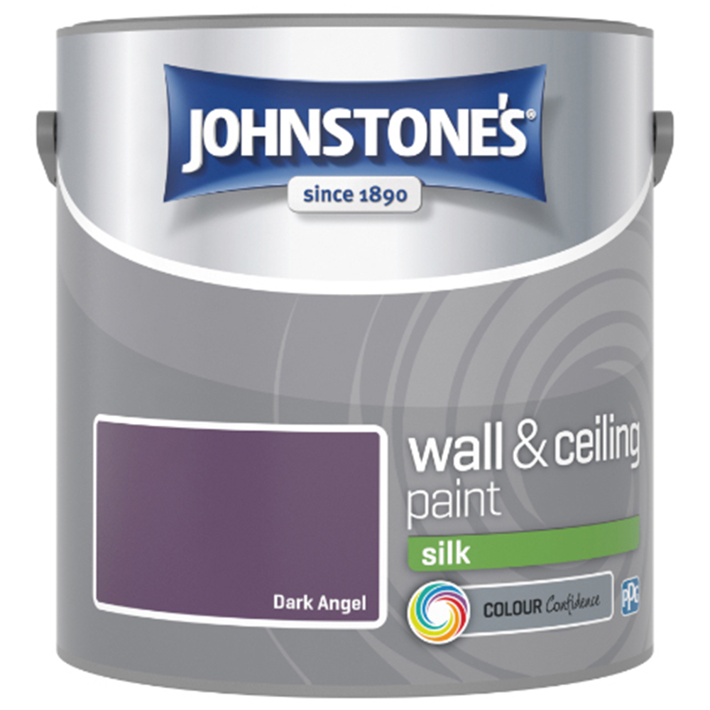 Johnstone's Walls & Ceilings Dark Angel Silk Emulsion Paint 2.5L Image 2