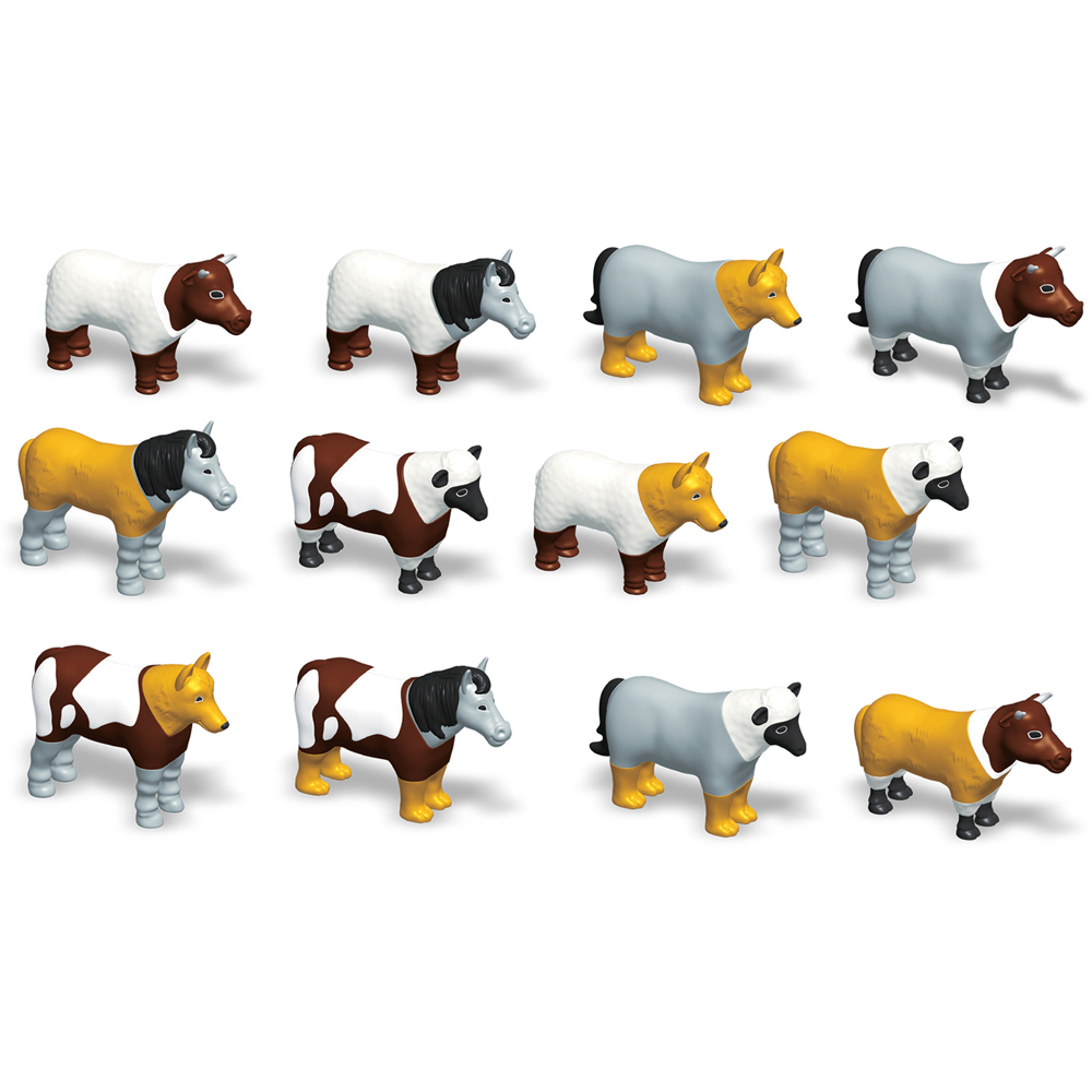 Small World Toys Make Your Own 3D Jumbo Barnyard Animals Magnetic Assembly Kit Image 3