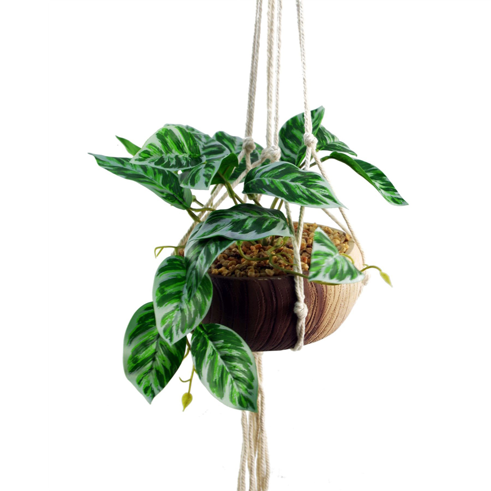 Botanik Pothos Hanging Artificial Plant in Ceramic Pot 20cm Image 1