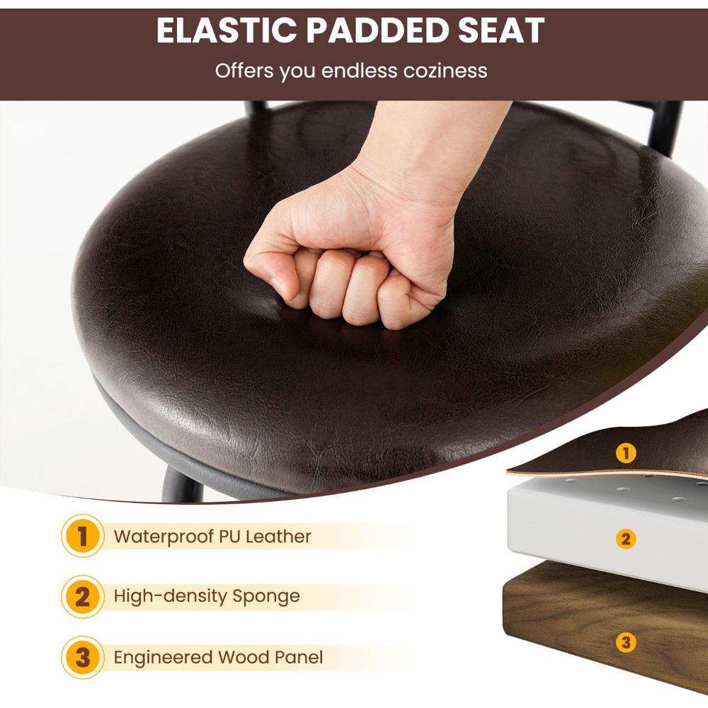 Costway Adjustable Swivel Bar Stool Set of 2 Image 5