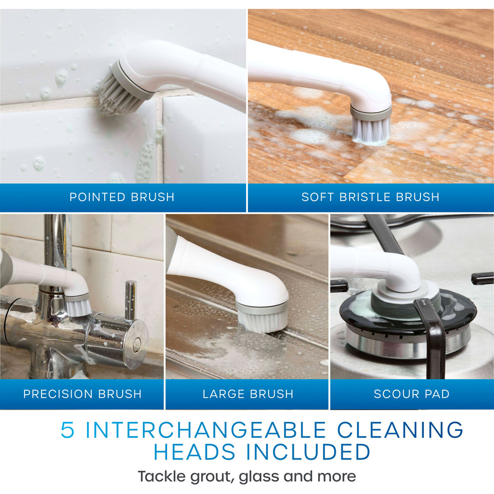 Swan Elevate Electric Cordless Cleaning Brush with 5 Interchangeable Heads Image 4