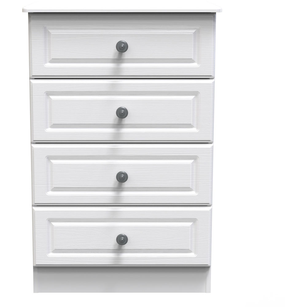 Crowndale Pembroke 4 Drawer Matt White Midi Chest of Drawers Ready Assembled Image 2