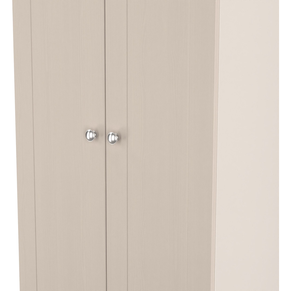 Crowndale Sussex 2 Door Kashmir Ash and Bardolino Oak Tall Wardrobe Ready Assembled Image 7