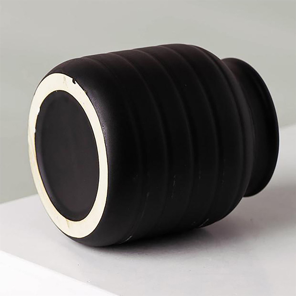 Leaf Black Ceramic Vase Planter 14cm Image 4